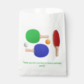 Sachets En Papier Ping Pong Table Tennis Anniversaire (Devant)