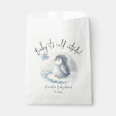 Sachets En Papier Pingouin arctique mignon - bébé il fait froid deho (Devant)