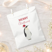 Sachets En Papier Pingouin de Noël drôle animal avec chapeau de Père (Coupé)