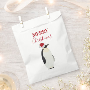 Sachets En Papier Pingouin de Noël drôle animal avec chapeau de Père