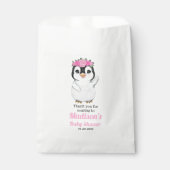 Sachets En Papier Pingouin rose Favoriser sac, sac cadeau personnali (Devant)
