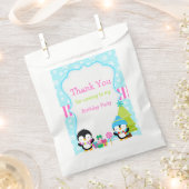 Sachets En Papier Pingouins mignons d'hiver (Coupé)