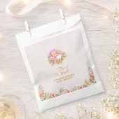 Sachets En Papier Pink and Gold Flower thème c'est un baby shower fi (Coupé)