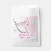 Sachets En Papier Pink and purple watercolor mermaid tail  (Devant)