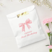 Sachets En Papier Pink Bow preppy Coquette 1er anniversaire (Scellé)