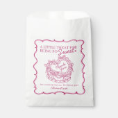 Sachets En Papier Pink Bow Retro Coquette gâteau Coquette Anniversai (Devant)