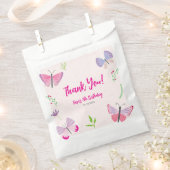 Sachets En Papier Pink Butterfly Favour Bag (Coupé)