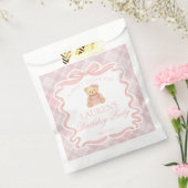 Sachets En Papier Pink Coquette Bow Bear Plaid Birthday Dessert (Scellé)