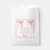 Sachets En Papier Pink Coquette Bow Bridal Shower (Devant)