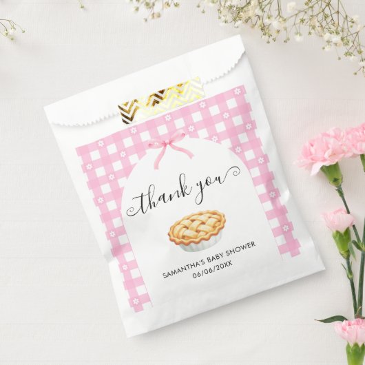 Sachets En Papier Pink Coquette Pie Baby Shower Thank You (Scellé)
