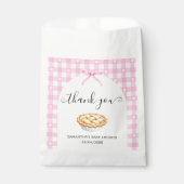 Sachets En Papier Pink Coquette Pie Baby Shower Thank You (Devant)