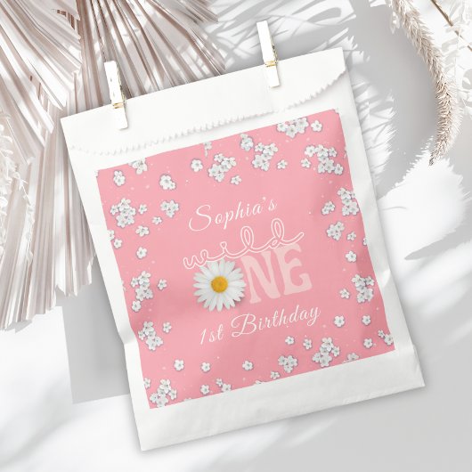 Sachets En Papier Pink Daisy Wild One 1st Birthday 