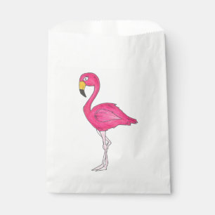 Sachets En Papier Pink Flamant rose Bird Tropical Beach Anniversaire