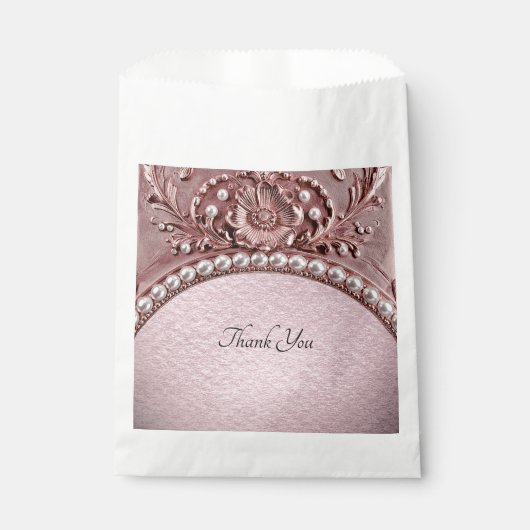 Sachets En Papier Pink Flower Favor Bag (Devant)
