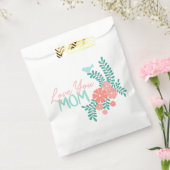 Sachets En Papier Pink flowers and blue birds love you mom text (Scellé)