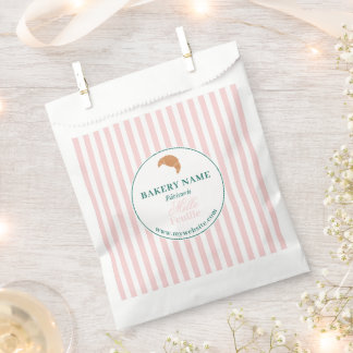 Sachets En Papier Pink Green Bakery Logo Product Packaging Bag