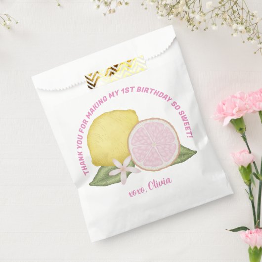 Sachets En Papier Pink Lemonade Anniversaire Fête Favoriser Sac (Scellé)