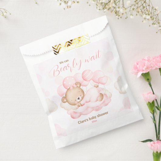 Sachets En Papier Pink Nous pouvons attendre prématurément Ours Baby (Scellé)