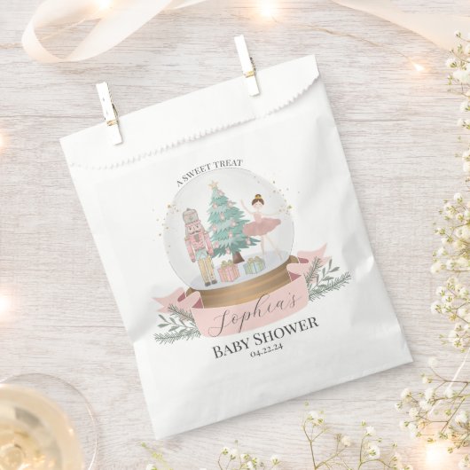 Sachets En Papier Pink Nutcracker Baby shower Faveurs Cookie Treat (Coupé)