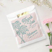 Sachets En Papier Pink Palm Spring Pastel Beach Baby shower Cookie (Scellé)