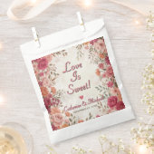 Sachets En Papier Pink & Red Romantic Rose Spring Wedding  (Coupé)