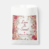 Sachets En Papier Pink & Red Romantic Rose Spring Wedding  (Devant)