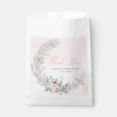 Sachets En Papier Pink Rose Silver Winter Thank you (Devant)