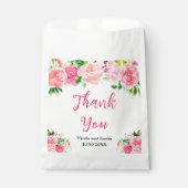 Sachets En Papier Pink Roses with Foliage Wedding (Devant)