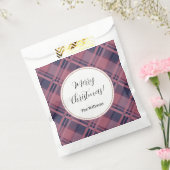Sachets En Papier Pink Scottish Lady Tartan Motif Joyeux Noël (Scellé)