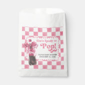 Sachets En Papier Pink She's Ready to Pop Baby Shower (Devant)