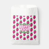 Sachets En Papier Pink Strawberry Berry First Birthday (Devant)