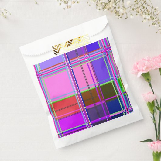 Sachets En Papier Pink tartan Fabric Pattern Cloth Madras (Scellé)