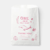 Sachets En Papier Pink Whale Oneder The Sea 1st Birthday (Devant)