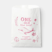 Sachets En Papier Pink Whale Oneder The Sea 1st Birthday (Devant)