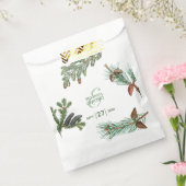 Sachets En Papier Pins rustiques Mariage de verdure forestière (Scellé)