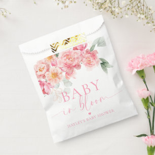 Sachets En Papier Piper Peony Floral Bébé Dans Le Baby shower En Fle