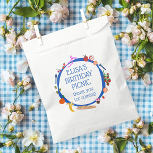 Sachets En Papier Pique-nique Moderne Cute MainDrawn PERSONNALISÉ AN