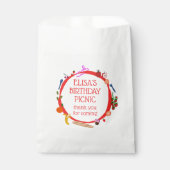 Sachets En Papier Pique-nique Moderne Cute MainDrawn PERSONNALISÉ AN (Devant)