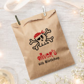 Sachets En Papier Pirate Skull Skeleton Boy Anniversaire Fête Favori (Coupé)