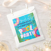Sachets En Papier Piscine tropicale Anniversaire (Coupé)