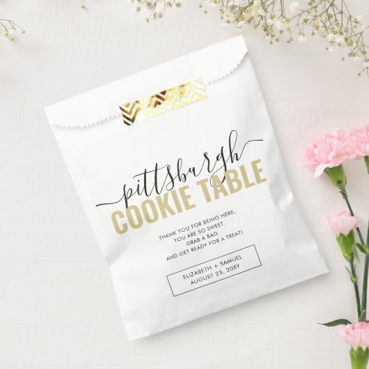 Sachets En Papier Pittsburgh Cookie Table Poem Mariage (Scellé)