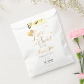 Sachets En Papier PixDezines LOVE IS SWEET+FAUX GOLD HEART (Scellé)