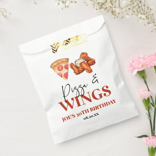 Sachets En Papier Pizza and Wings Birthday Party (Scellé)