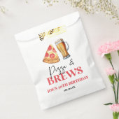 Sachets En Papier Pizza et brasse Bière Verre fête d'anniversaire (Scellé)