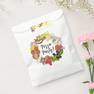 Sachets En Papier Pizza Party Topings Italien Food Pizzeria Pie