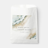 Sachets En Papier Plage de sable de mer côtière Mariage nautique (Devant)