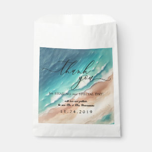 Sachets En Papier Plage océane Signature Été Aquarelle Merci