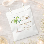 Sachets En Papier Plage Palm Trees Océan Mariage (Coupé)