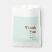 Sachets En Papier Plage Retro | Aqua Merci Favor (Devant)