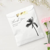 Sachets En Papier Plage tropicale Mariage Palmier Noir & Blanc (Scellé)